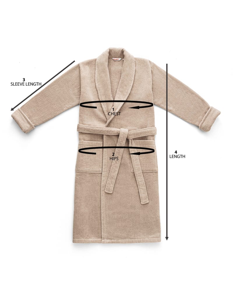 Terry Bathrobe Size Guide