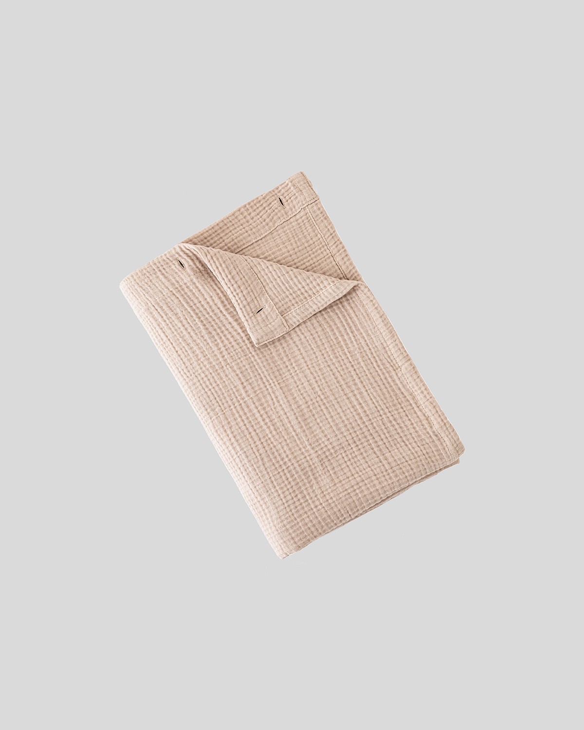 Gauze Cotton Shower Curtain, Sandshell