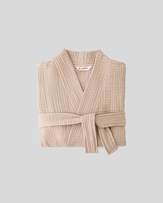 4-Layer Premium Cotton Gauze Shorty Robe