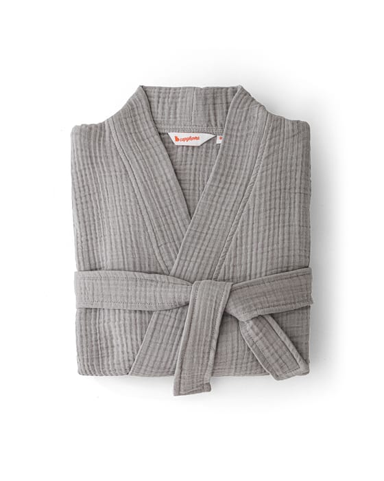 4-Layer Premium Cotton Gauze Shorty Robe