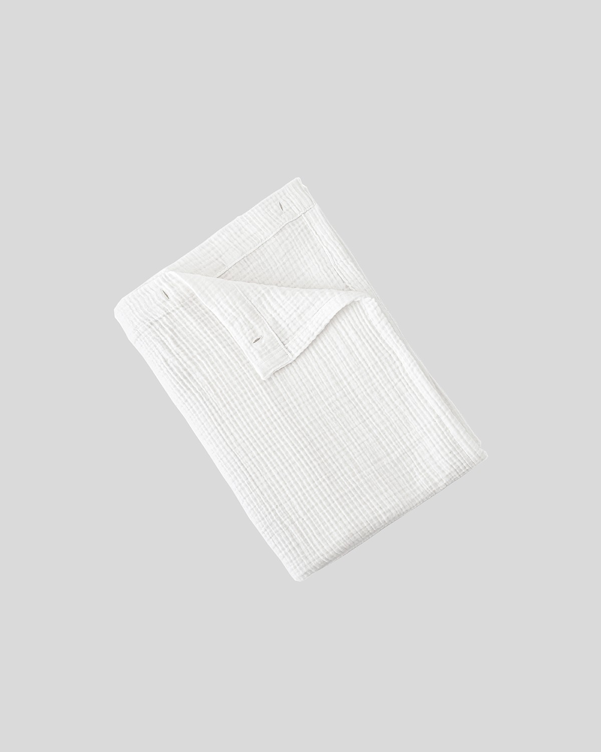Gauze Cotton Shower Curtain, White