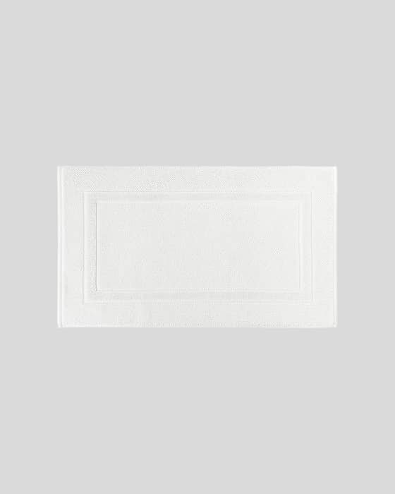 High Density Cotton Bath Rug in White