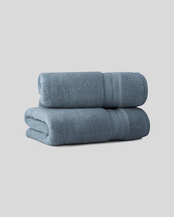 Luxury Bath Towels in Blue Shadow