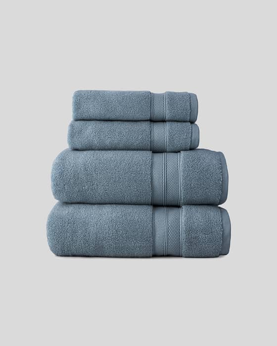 Luxury Bath Towel Set in Blue Shadow