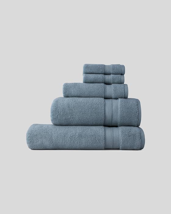 Luxury All Towel Set in Blue Shadow