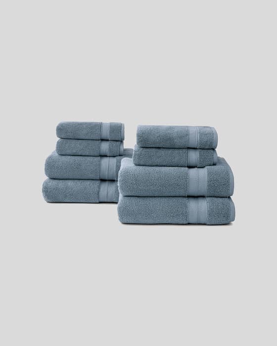 Luxury Family Towel Set in Blue Shadow