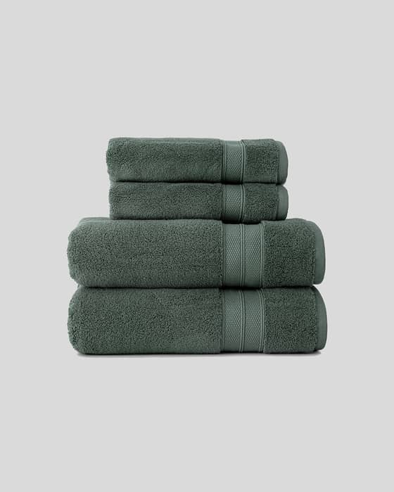 Luxury Bath Towel Set in Pine Green