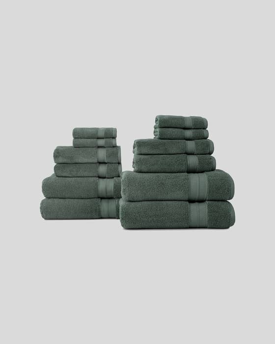 Luxury Mega Towel Set in Pine Green