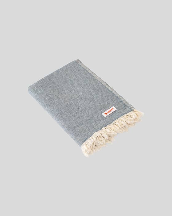 Smooth Melange Premium Beach Towel in Blue Shadow