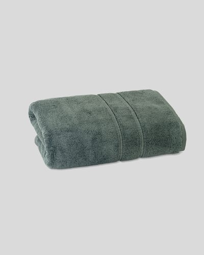 Turkish Cotton Bath Towel in Pine Green