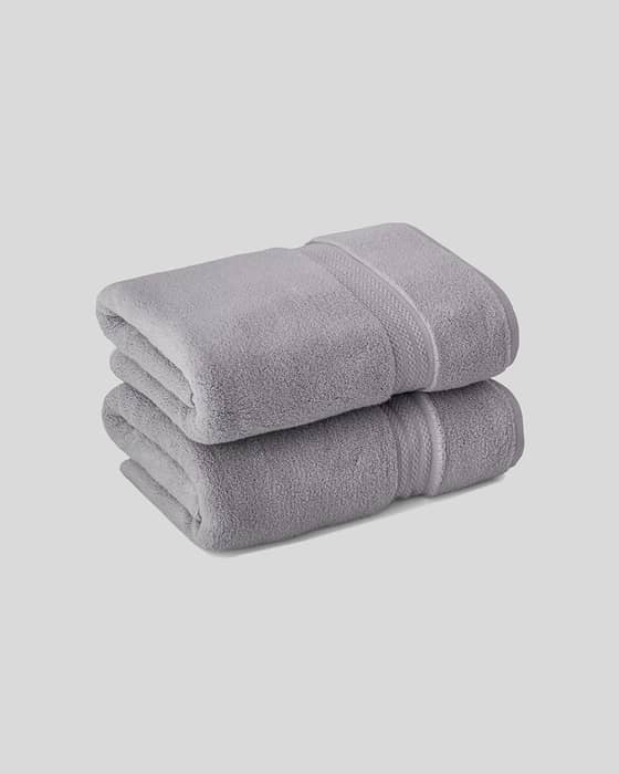 Spa Plush Cotton 700 GSM Bath Towel Set (2-Piece) in Opal Gray