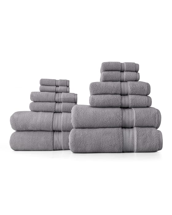 UltraSoft Premium Cotton 700 GSM Mega Bathroom Towel Set (12-Piece)