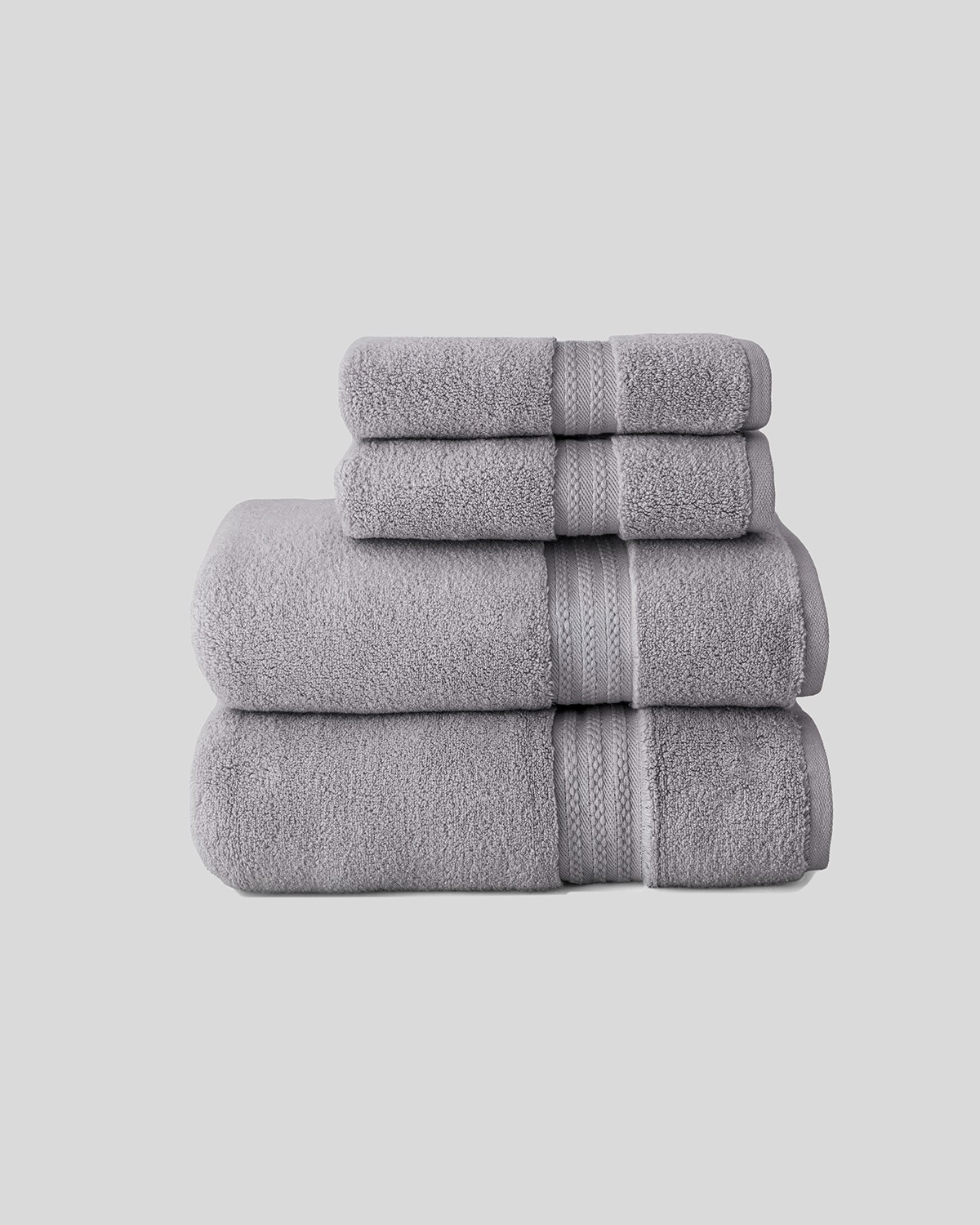 Terry Towel Sets, Opal Gray