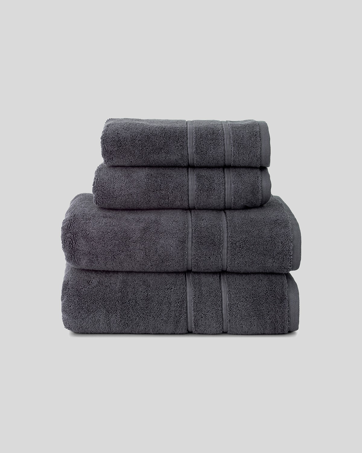 Turkish Cotton Towel Sets, Tornado Gray