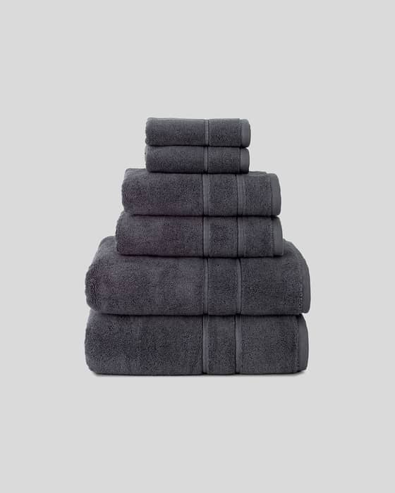 Turkish Cotton Towel Six Piece Set in Tornado Gray