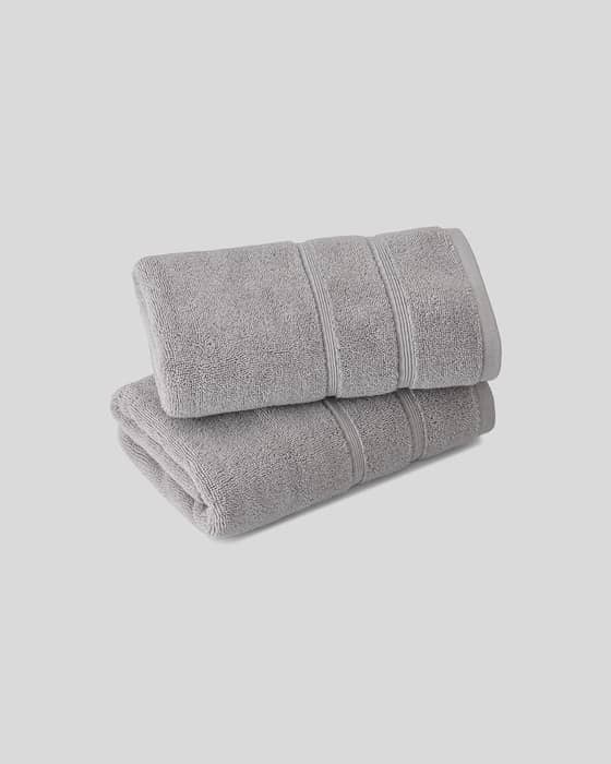 Turkish Cotton Hand Towels in Opal Gray