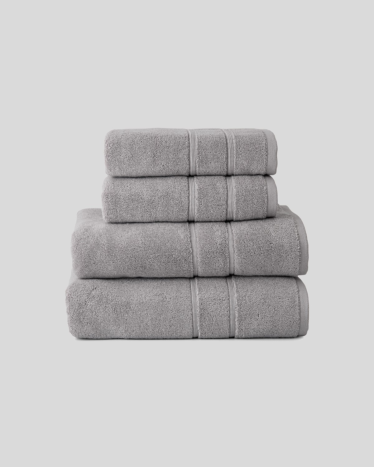 Turkish Cotton Towel Sets, Opal Gray